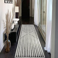 RUGGABLE x Jonathan Adler Machine Washable Modern Runner Rug – Inkdrop Black & Ivory 2.5x7, Stain-Resistant, Non-Slip – Washable Rug for Hallway, Entryway, Living Room & Kitchen–with Standard Pad