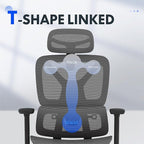 FLEXISPOT ErgoX Premium Ergonomic Office Chair with Footrest- Adjustable 3D Armrests, Dynamic Lumbar Support, Recline & Tilt Function, Mesh Seat, for Home & Office Use,Dark Grey