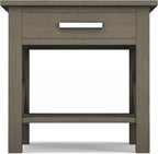 SIMPLIHOME Kitchener SOLID WOOD 21 inch Wide Square Contemporary End Side Table in Farmhouse Grey for the Living Room and Bedroom