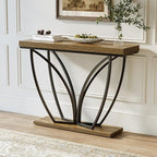 LITTLE TREE Sofa Table, 41.3 Inch Industrial Behind Couch Furniture, Narrow Long Console Table for Entryway, Living Room, Foyer, Hallway, Office, Rustic Brown