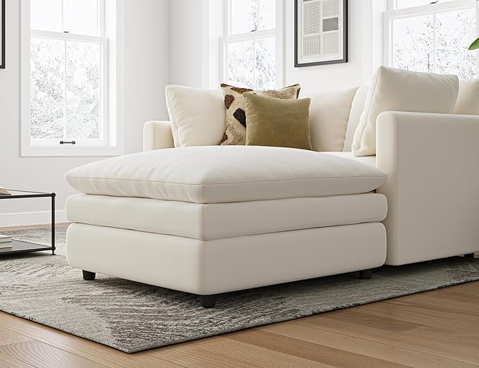 Cloud Couches for Living Room L Shaped Sectional Couch with Ottoman Deep Plush 3 Seats Sofa, Modern Sofa for Bedroom and Apartment