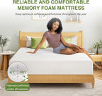 EGOHOME King Size Memory Foam Mattress, 10 Inch Bed Mattress in a Box with Cooling Green Tea Gel, Relieve Pressure with Medium Support, CertiPUR-US Certified, 80''L x 76''W, White