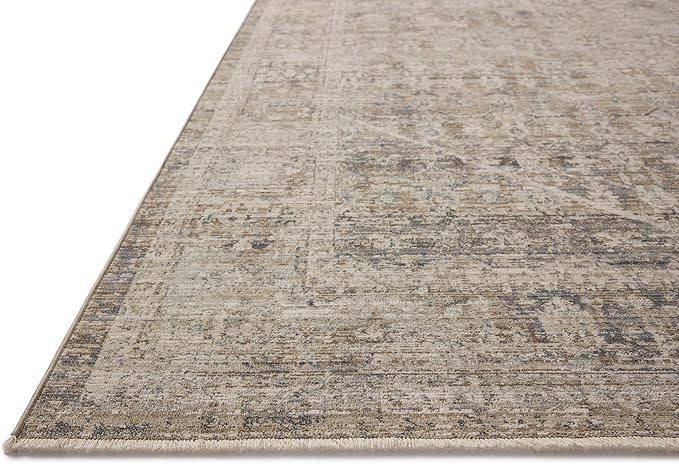 Loloi Chris Loves Julia Ida Collection IDA-06 Slate/Natural 2'-7" x 8'-0", .19" Pile Height, Runner Rug