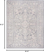 SAFAVIEH Reflection Collection Area Rug - 5'1" x 7'6", Light Grey & Cream, Non-Shedding & Easy Cleaning, Ideal for Living Room, Bedroom (RFT665C)
