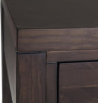 SIMPLIHOME Hollander Desk - 60-Inch Wide Solid Wood Writing Desk in Warm Walnut Brown, Contemporary Home Office Computer Table for Workspace or Study with 2 Drawers and Flip-Down Keyboard Tray