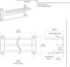 Gatco 1534 10-1/2-Inch by 26-1/2-Inch Towel Rack, Chrome