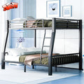Higher Quality & Stronger Metal Full XL Over Queen Bunk Bed, Thickened Heavy Duty More Stable Safer Black Steel Bunkbed Bunk Queen Bed (Easier to Assemble) (Full XL Over Queen)