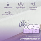 NapQueen 8 Inch Twin Size Mattress, Bamboo Charcoal Memory Foam Mattress, Bed in a Box