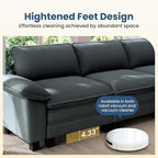 PHI VILLA Indoor Modular Sectional Couches Sets, 2-Piece Armless Sofa Set, 2-Seater Upholstered Couch for Living Room Small Spaces, Chenille Fabric, Dark Cyan