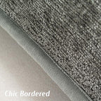 FUTEI Grey Chenille Throw Pillow Covers 26x26 Inch Set of 2,Soft Cozy Bound Edge Design Euro Pillow Sham,Home Decor for Couch Bed Living Room