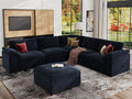 EASE MOOSE Modular Sectional Couch,Chenille Large L Shape Sectional Sofa Modern Luxury Deep seat Modular Sofa Removable and Washable,Blue