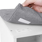 VASAGLE CUSTOS Collection - Shoe Bench, Storage Bench with Padded Seat, Entryway Bench with 10 Compartments, for Bedroom, 11.8 x 40.9 x 18.9 Inches, Cloud White and Dove Gray ULHS010W01