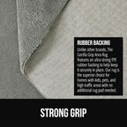 GORILLA GRIP Slip Resistant Soft Washable Stain Resistant Area Rug, 6x9, Plush Thick Carpet for Nursery, Bedroom, Living Room, Non-Shedding Floor Rugs, Kid and Pet Friendly, Baby Home Decor, Gray