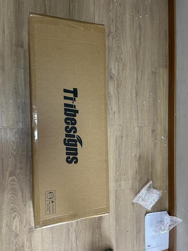 Tribesigns 63-Inch Long Console Table, Farmhouse Entryway Table with 2 Drawers and X-Shaped Legs, Narrow Sofa Furniture Behind The Couch for Entrance, Hallway, Living Room, Warm Brown