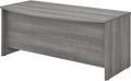 Bush Business Furniture Studio C 72W x 36D Bow Front Desk in Platinum Gray