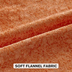 FUTEI Orange Flannel Throw Pillow Covers 22x22 Inch Set of 2,Soft Dimensional Textured Cushion Cases,Modern Home Decor for Couch Living Room
