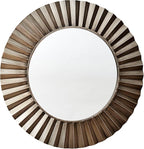 Household Essentials Round Decorative Sunburst Wall Mirror, Bronze