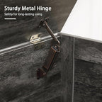 VECELO 43.3" Storage Bench, Entryway Shoe Ottoman, Farmhouse Style Bench with Handwoven Cushion and Metal Safety Hinges, for Bedroom, Living Room, Entryway, Gray