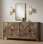Possini Euro Design Metzeo Rectangular Vanity Decorative Wall Mirror Modern French Brass Gold Metal Frame Beveled Glass Edge 22" Wide for Bathroom Bedroom Living Room Home House Office Entryway