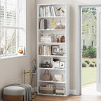 FACBOTALL 82" Tall Bookshelf, 7-Tier Open Shelves Bookcase, Freestanding Display Storage Shelves, Tall Bookcase Home Decor Furniture for Home Office, Living Room, Bedroom, White