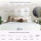 NapQueen 8 Inch Twin Size Mattress, Bamboo Charcoal Memory Foam Mattress, Bed in a Box