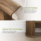 LITTLE TREE 55-Inch Modern Console Table, Narrow Sofa Table for Hallway, Wooden Entrance Table Behind The Couch for Living Room, Hallway, Entrance, Brown