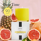 LAFCO New York Signature Candle, White Grapefruit - 15.5 oz - 90-Hour Burn Time - Reusable, Hand Blown Glass Vessel - Made in The USA