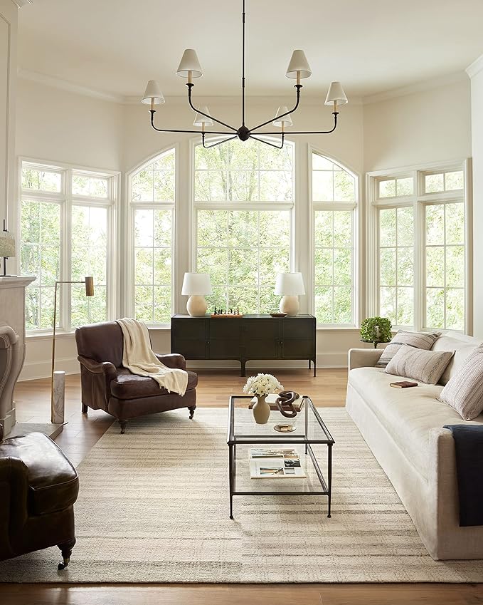 Loloi Chris Loves Julia Chris Collection CHR-02 Natural/Sage 7'-9'' x 9'-9'', .50" Pile Height, Area Rug