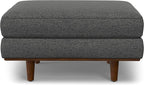 SIMPLIHOME Morrison Mid-Century Modern 89 inch Wide Sofa with Ottoman Set in Charcoal Grey Tightly Woven Performance Fabric for the Living Room and Family Room