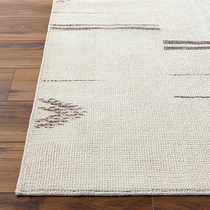 Livabliss x Becki Owens Rivi Moroccan Area Rug , 7'10" x 10', Cream/Charcoal