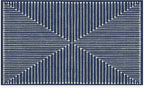 RUGGABLE x Jonathan Adler Machine Washable Modern Area Rug – Inkdrop Lapis Blue 3x5, Stain-Resistant, Non-Slip – Small Rugs for Living Room, Bedroom, Hallway, Entryway & Office–with Cushioned Pad