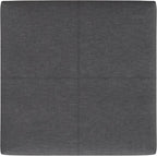 SIMPLIHOME Gabbie 36 inch Wide Contemporary Square Square Coffee Table Storage Ottoman in Slate Grey Polyester Linen, Assembled, for The Living Room, Entryway and Family Room