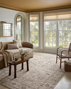 Loloi Magnolia Home by Joanna Gaines Pace Collection PAC-01 Natural/Stone 9'-6" x 9'-6" Round Area Rug