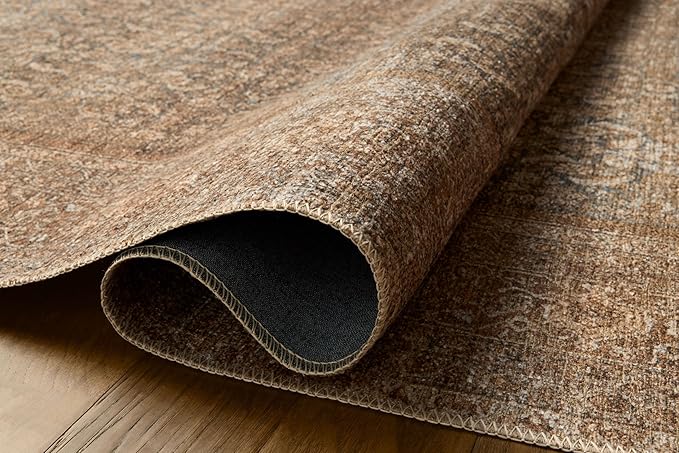Loloi Amber Lewis Cambria Collection CBR-07 Ocean/Bark 2'-6" x 9'-6" Runner Rug Jute, Neutral, Vintage Style, Antique Tone, Living, Bedroom, Dining, Carpet