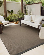 Loloi Chris Loves Julia Providence Collection PRC-03 Wheat/Charcoal 2'-3" x 3'-9", .12" Pile Height, Indoor/Outdoor Runner Rug