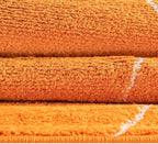 Unique Loom Trellis Frieze Collection Area Rug - Geometric (5' 1" Round, Orange/ Ivory)