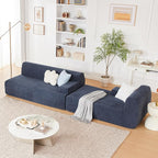 107” Chenille Modular Sectional Sofa, Modern Sofa Couch for Living Room, High Density Sponges Cloud Couch Sectional, L-Shape Couches for Living Room, Blue