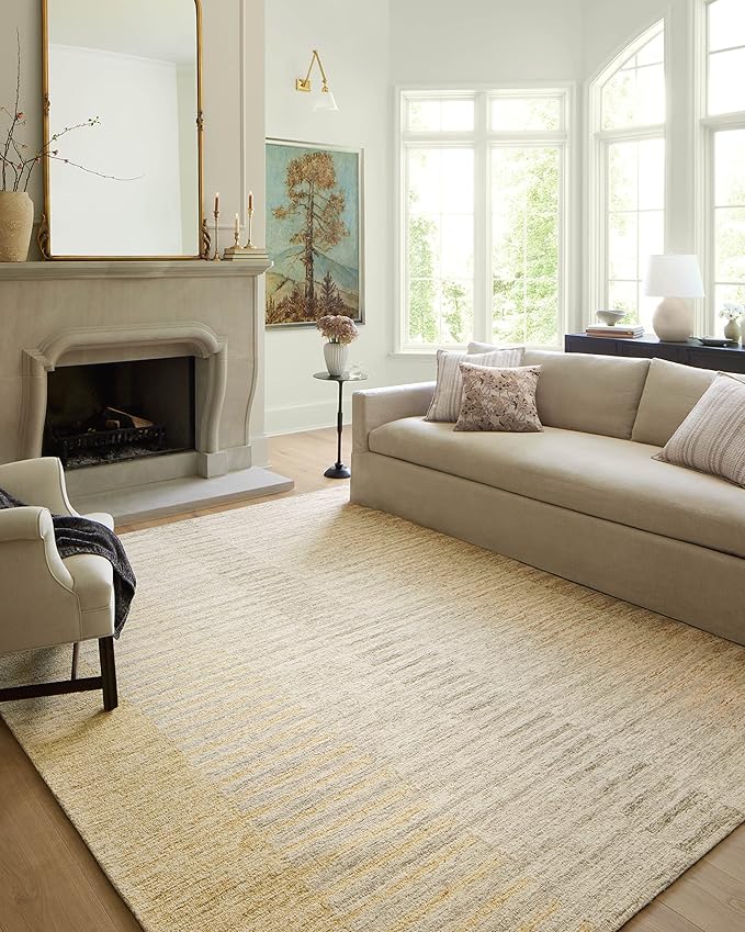 Loloi Chris Loves Julia Chris Collection CHR-01 Dove/Santa Fe 7'-9'' x 7'-9'' Square, .50" Pile Height, Area Rug