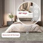 nuLOOM 6' x 9' Cozy Plush SuperiorWash Area Rug, Machine Washable, Non-Slip, Soft Fluffy Shag Carpet for Living Room Bedroom Kids Room Nursery Home Decor, Loni Beige