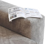 Oversized Modular Sectional Sofa with Ottomans,6 Seater Corduroy V Shaped Reversible Corner Couch,141.73" Convertible Sofa & Couch Free Combination for Living Rooom,Brown