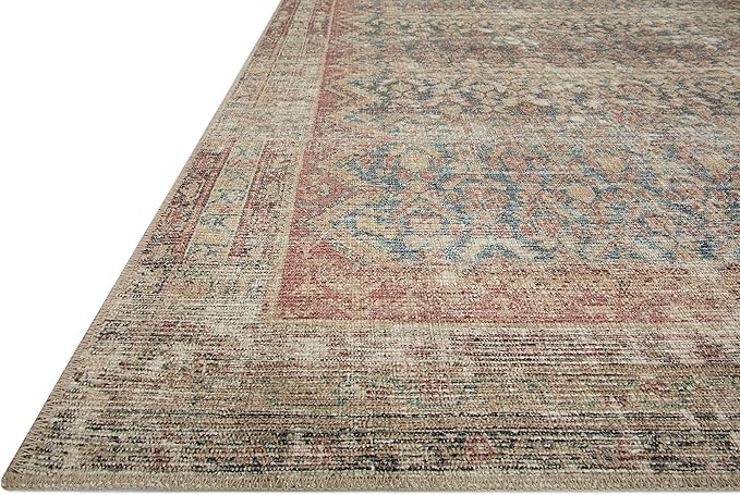 Loloi Angela Rose Aubrey Collection AUB-03 Ocean/Spice 2'-6" x 12'-0", .19" Pile Height, Runner Rug