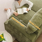 85" Sectional Couches with Storage Ottoman,L Shaped Couch with Armrest Organizer,3-Seater Sofa,Small Sofas for Living Room,Apartment,Sofa Set with Oversized Chair,Chenille,Green