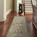 RUGGABLE x Morris & Co Machine Washable Runner Rug – Strawberry Thief Stone Gold 2.5x7, Stain-Resistant, Non-Slip – Washable Rug for Hallway, Entryway, Living Room & Kitchen–with Cushioned Pad