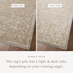 Loloi Chris Loves Julia Palma Collection PLM-05 Blue/Natural 2'-3" x 3'-10" Accent Rug Vintage Style Boho Living Room Bedroom Carpet