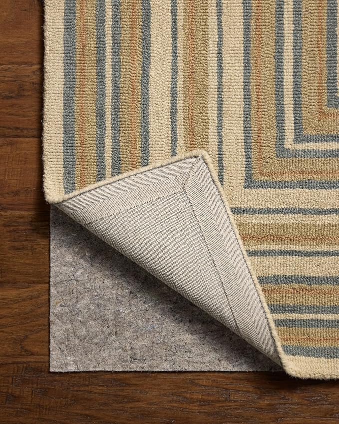 Loloi Chris Loves Julia Alfie Collection ALF-05 Natural/Multi 8'-6" x 11'-6" Area Rug Wool Neutral Living Bedroom Dining Carpet
