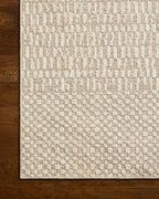 Loloi Amber Lewis Bexley Collection BEX-01 Natural/Birch 2'-7" x 4' Accent Rug Neutral, Textured, Living, Bedroom, Dining, Carpet