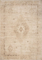 Loloi Chris Loves Julia Palma Collection PLM-06 Natural/Smoke 9'-6" x 13'-1" Fringe Area Rug Vintage Style Boho Living Room Bedroom Carpet