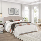 Hillsdale Provence Upholstered, King/Cal King Headboard with Frame, Light Beige