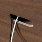 Henn&Hart 28" Fluted Wooden Accent Cabinet, Modern Ribbed Sideboard Buffet Cabinet with 2 Doors and an Adjustable Shelf for Living Room, Dining Room, Bedroom or Entryway, Satin Walnut