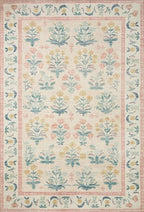 Loloi Rifle Paper Co. Eden Collection EDE-01 Mughal Rose Blush 2'-3" x 3'-9" Accent Rug feat. CloudPile™